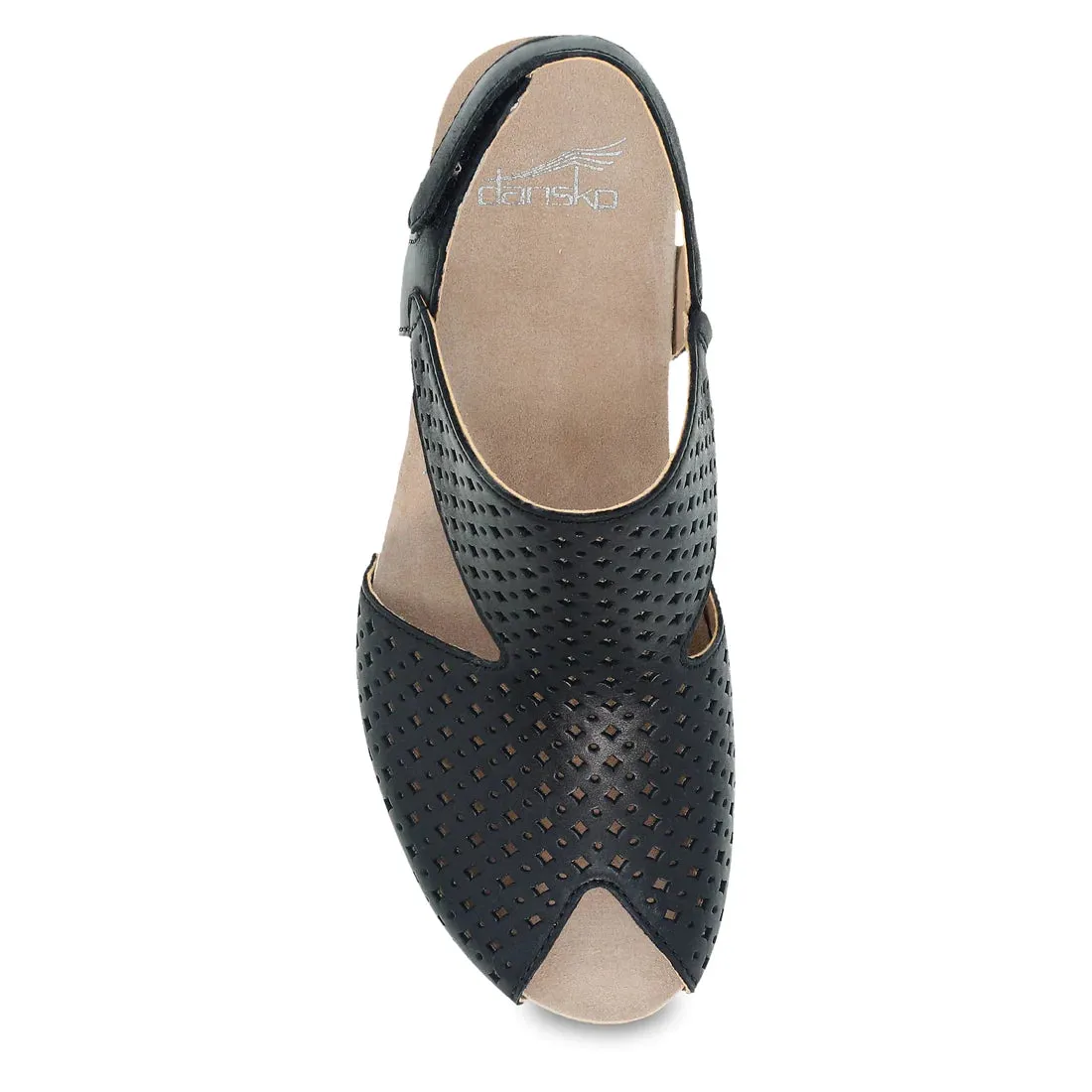 Women's Dansko Teagan Color: Black Burnished Nappa Sandal