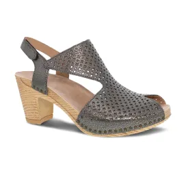 Women's Dansko Teagan Color: Gunmetal Metallic Sandal